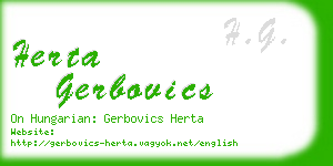 herta gerbovics business card